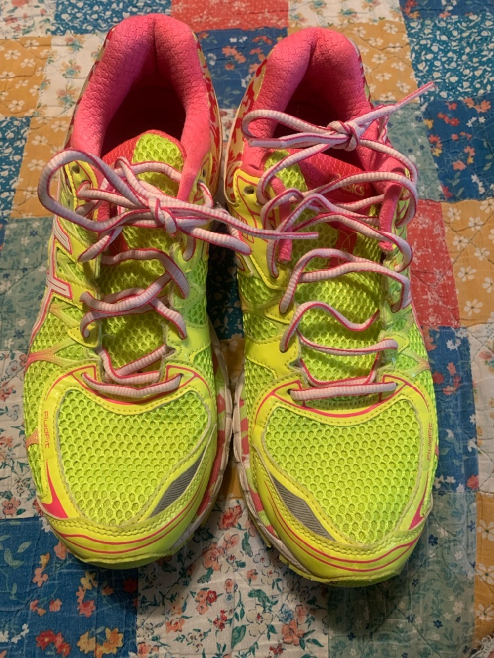 ASICS Women’s Neon Yellow & Pink Running Shoes